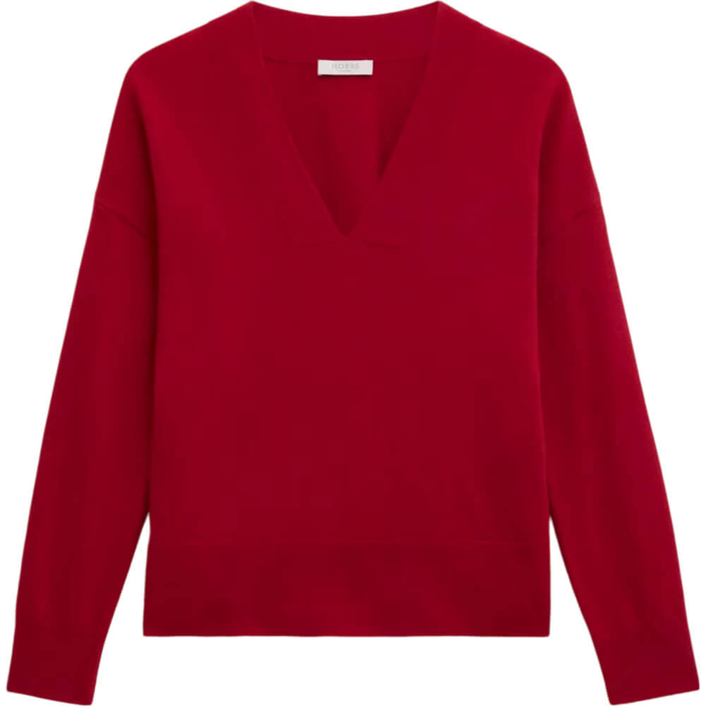 Hobbs Lettie V Neck Jumper with Cashmere